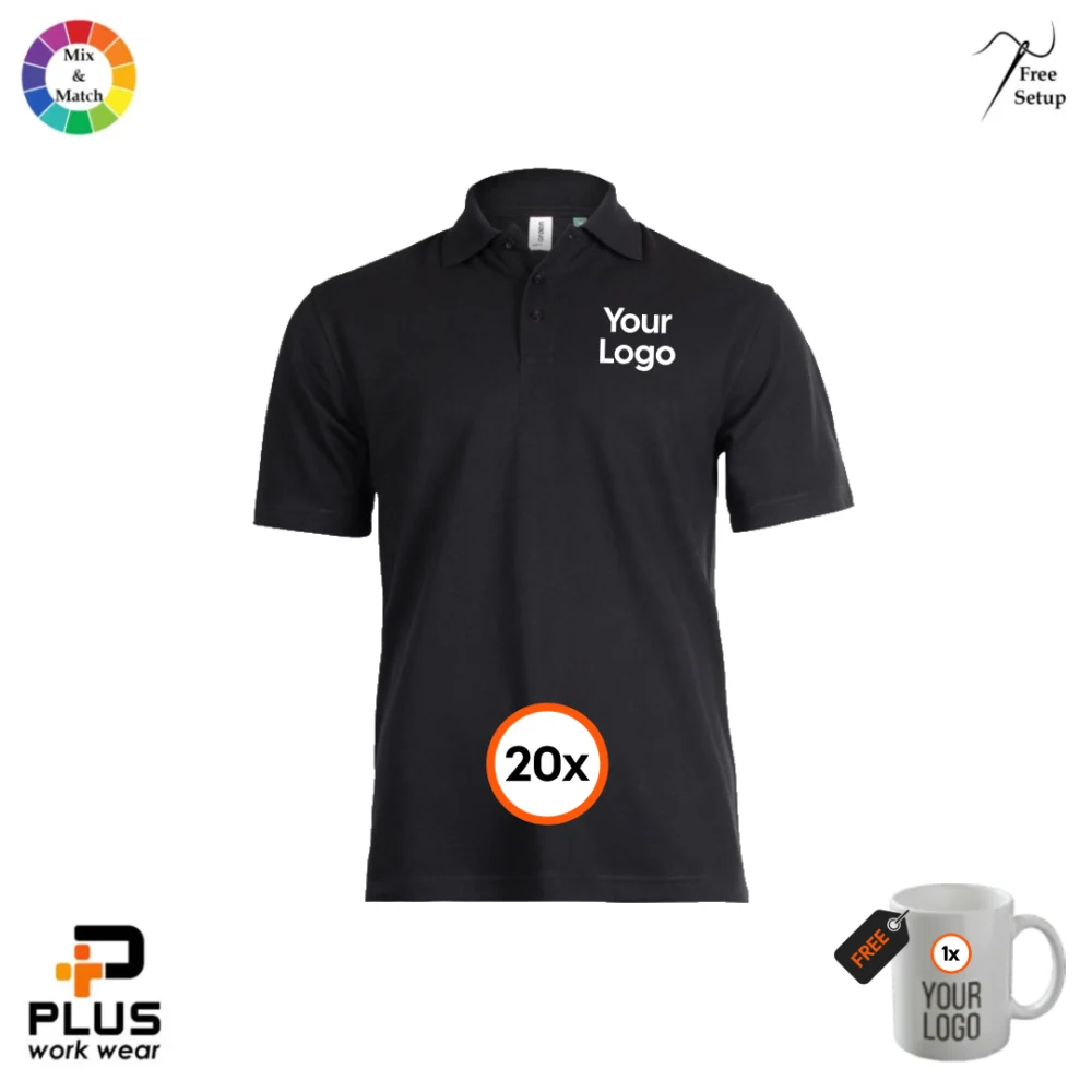 Uneek Eco Polo Bulk 20-Pack