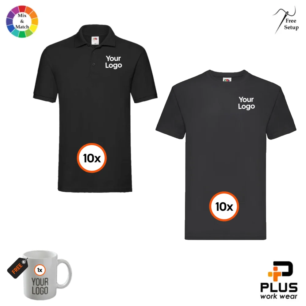 Fruit of the Loom Polo + T-Shirt Combo 10