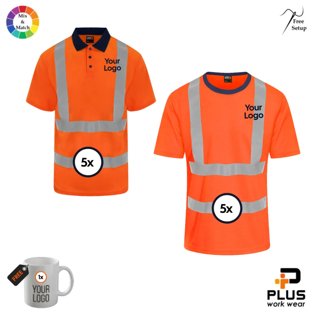 5x Pro RTX Hi-Vis Polo +T-Shirt